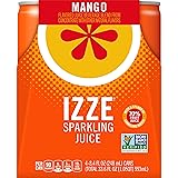 Izze Sparkling Juice Beverage Mango Cans Pack, 33.6