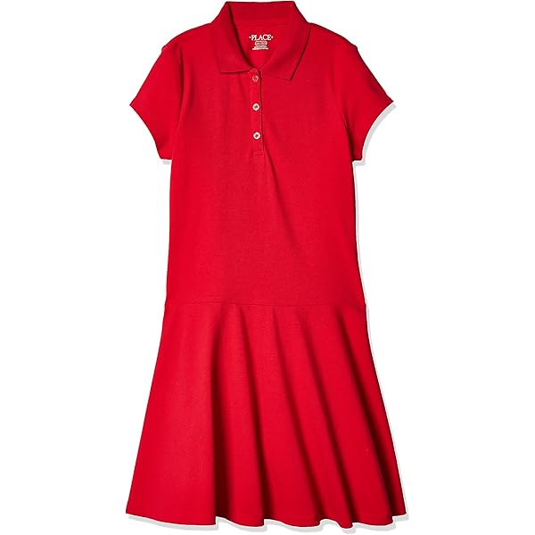 Amazon.com: The Children's Place,Short Sleeve Ruffle Polo Dress