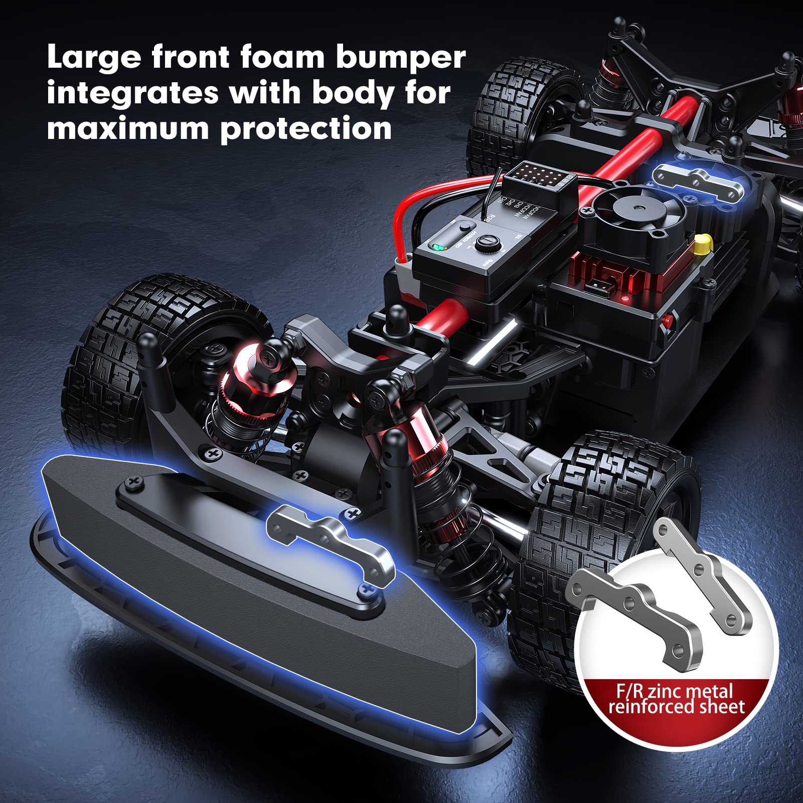HYPER GO 14301 V3 1/14 RTR Brushless RC Drift Car with Gyro, Max 38 mph Fast RC Cars for Adults, 4WD All-Road Street Bash RC Truck, Electric Powered High Speed Drifting for Adult
