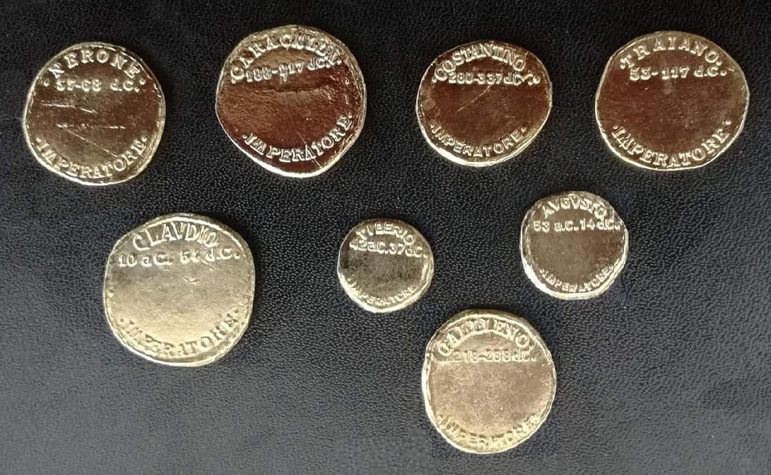 Ancient Roman Coins gold plated - 8 pieces SET-Artisanal reproduction - Image 3
