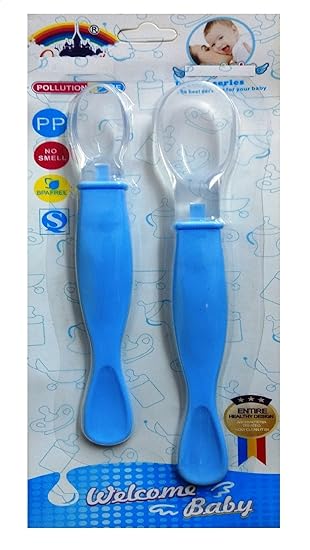 Koochie-Koo Soft Silicone Tip Spoon (Blue) Set of 2 Pieces