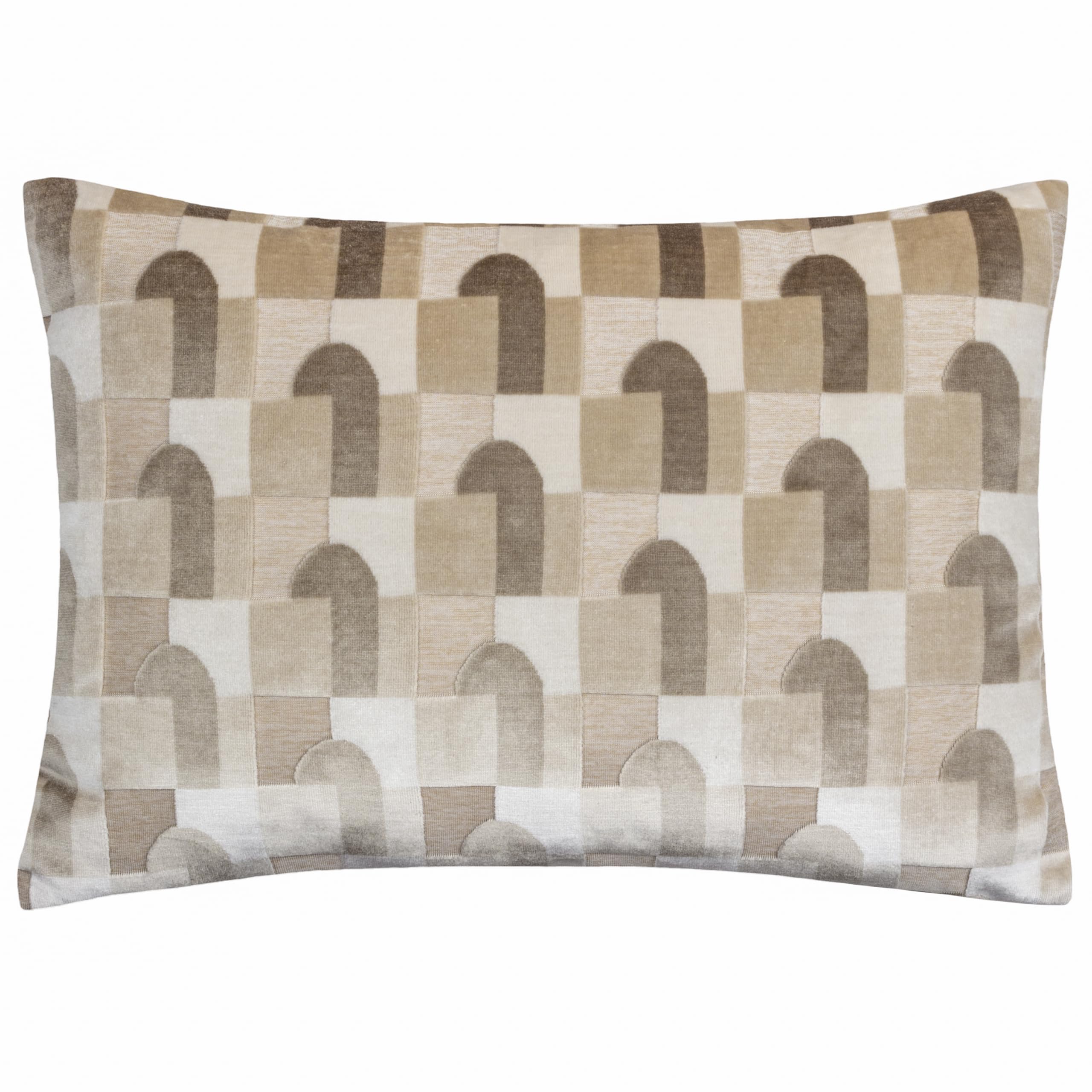 Paoletti Keela Geometric Cut Velvet Cushion Cover