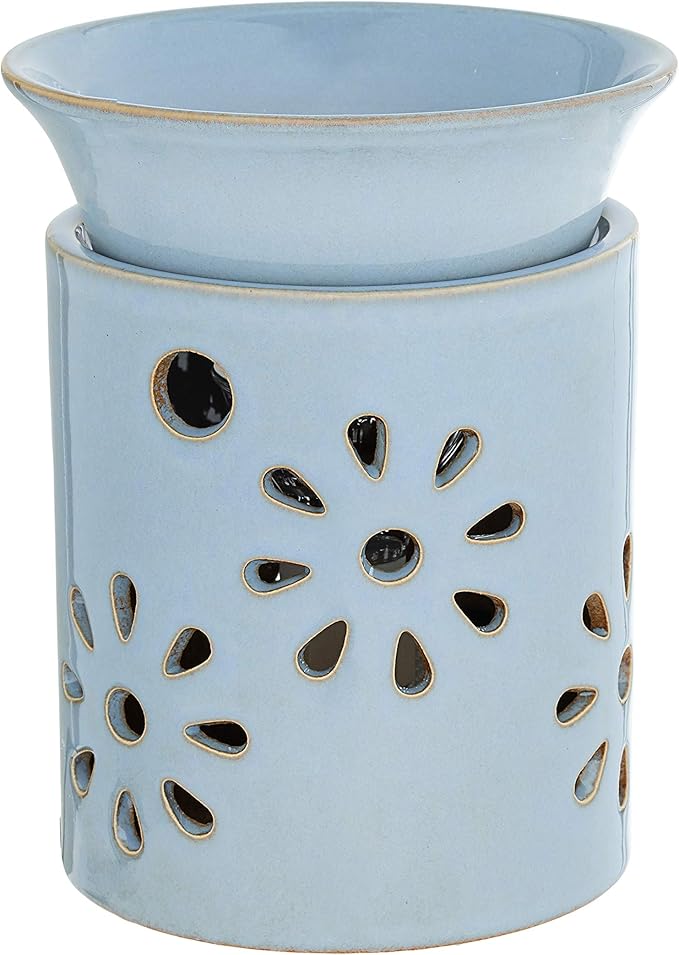 Floral Ceramic Candle Warmer Electric with Safety Timer