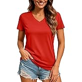 TACVASEN Women's V-Neck T Shirts Short Sleeve UPF 50+ Sun Protection Performance Quick Dry Athletic Workout Tee Tops
