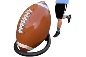 Island Genius Giant Inflatable Football & Tee, Inflatable Football Decorations for Party, Sports Themed Birthday Football Decor Giant Football Party Decorations Football Games for Kids Teens & Adults