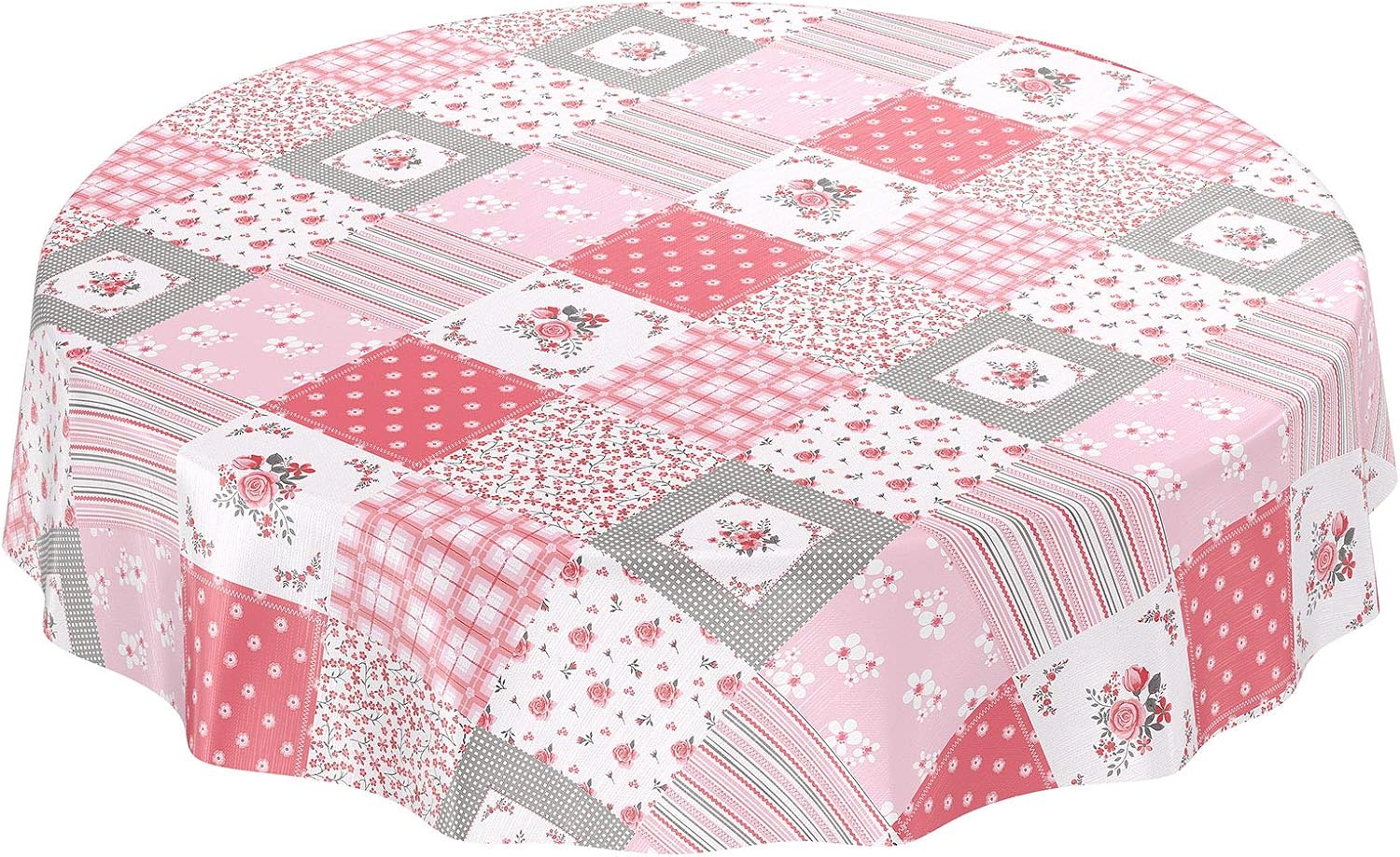 Wachstuchtischdecke Mit Herzmotiv - Abwaschbare Tischdecke Für Garten & Küche