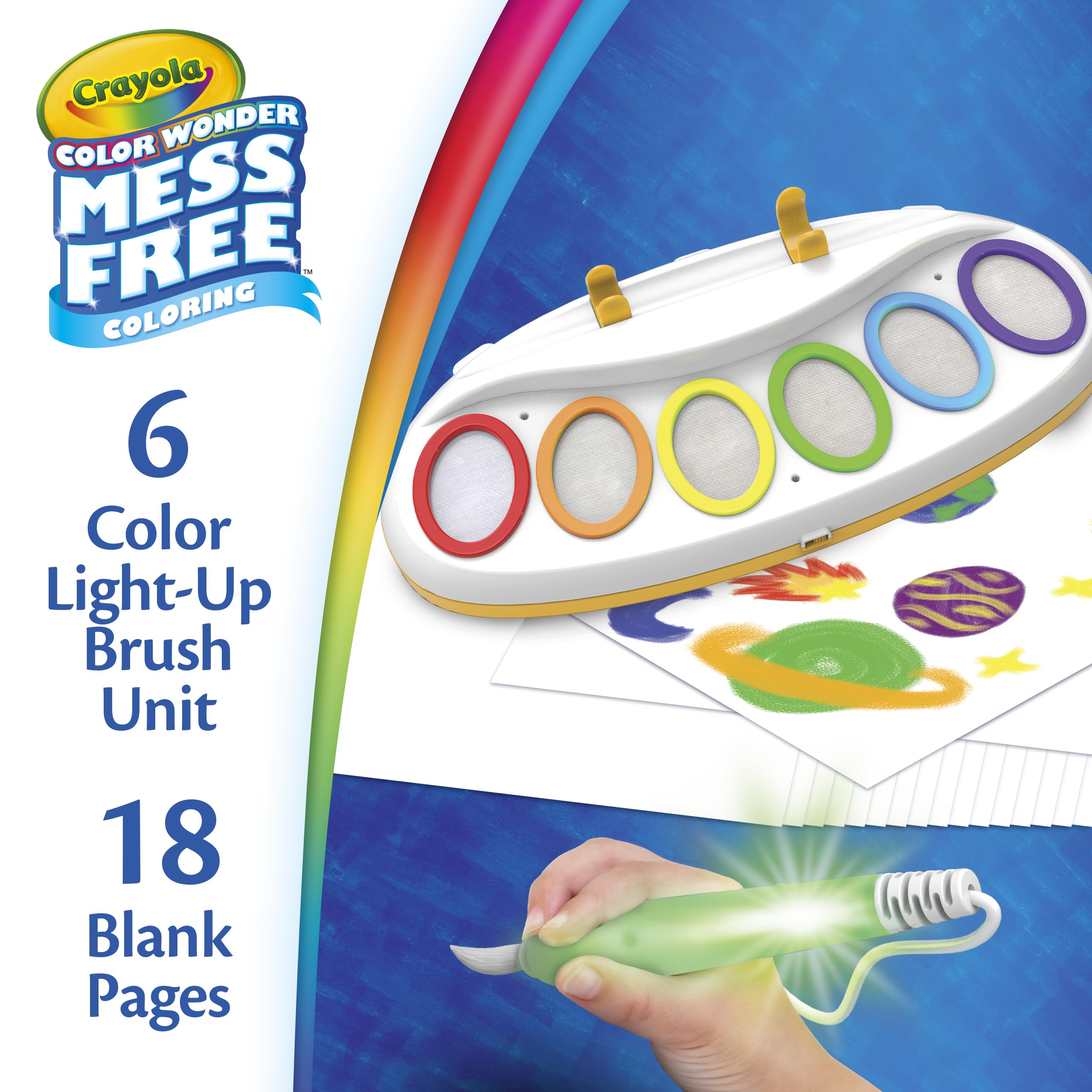 Crayola Color Wonder Magic Light Brush, Mess Free Painting Station for Kids, Toddler Toys & Activities, Holiday & Christmas Gifts for Kids, Ages 3+