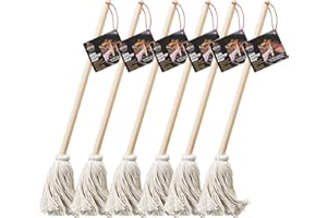 BETTER GRILLIN' Better Grillin BBQ Bastin Mop Basting Barbecue Brush/Mop Easily Applies Marinades, Sauces, Washes Out, 16in Handle, 6pk