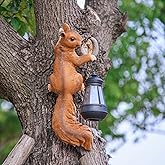 SHAODIE 14in Big Squirrel Solar Squirrel Sculpture Decoration Resin Outdoor Garden Decoration, Suitable for Outdoor Garden Decoration, Suitable for Ladies, Mothers, Grandma Gifts