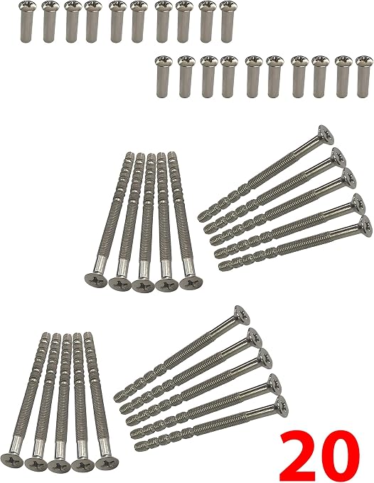 thumbnail image 2 of Universal Hardware M3 Brass Door Handle Screws With Bolt Connecting Sleeve Male To Female For Door Handle, Knobs Escutcheons And Others Pack Of 2 2 of 11