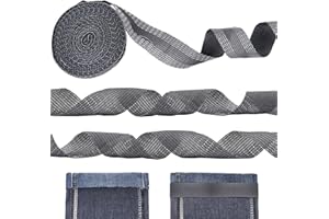 GTAAOY Iron-on Instant Hem Tape,16.4 Ft Trousers Edge Modified Strips, Permanent No Sew Hemming Tape, Washable Hem Adhesive Tape for Improve Jeans Suit Pant Trouser Mouth