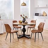 Yaheetech Dining Chairs Set of 2 Faux Leather Petal Back Modern Kitchen Chairs view 2