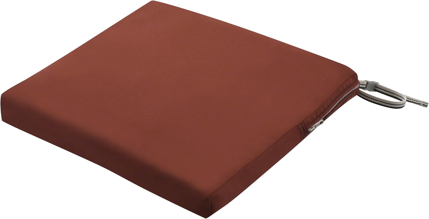 Amazon Com Classic Accessories Ravenna Water Resistant 17 X 15 X 2 Inch Patio Seat Cushion Spice Garden Outdoor