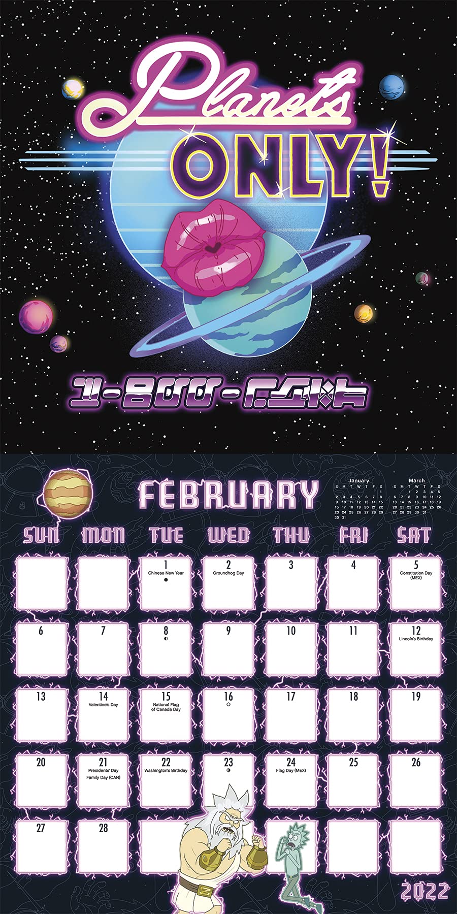 2022 Cartoon Network Rick And Morty Wall Calendar: Trends International: 9781438883731: Amazon.com: Books