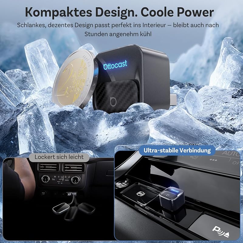 Mini Core 2-in-1 Kabelloser CarPlay & Android Auto Adapter