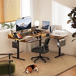 WALKINGDESK 63 Inches Height Adjustable L Shaped