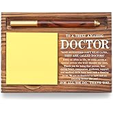 Thank You Doctor Gift Sticky Note Holder, Doctor Appreciation Future Doctor Assistant Med School Graduation Gift, Doctor's Day Week Gift Thank You for All You do Self-Stick Note Pad Holders TZP45