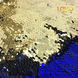 LQIAO Flip UP Mermaid Sequin Fabric-Royal Blue