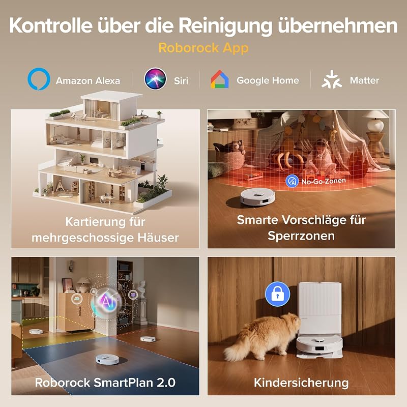 Qrevo S Pro Saugroboter mit Wischfunktion, 18.500 Pa Saugkraft