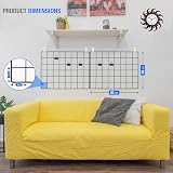 LOYONAL Wire Wall Grid Panel Clips Black 2 Pcs Photo Display Memo Board view 4