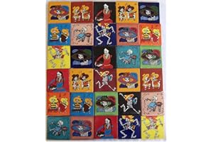 COLOR Y TRADICIÓN 30 Hand Painted Day of The Dead Mexican Talavera Tiles 2 x 2