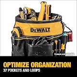 DeWalt Bucket Tool Organizer 37 Pockets Loops ToughCase Pocket view 6