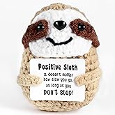 Lestp Funny Gifts Women Positive Sloth Emotional Support Crochet Nuggets Pickle Plush Partner Cute Birthday Gift Gag Metal Health Gifts Unique Office Car Decor Office Present Coworkers