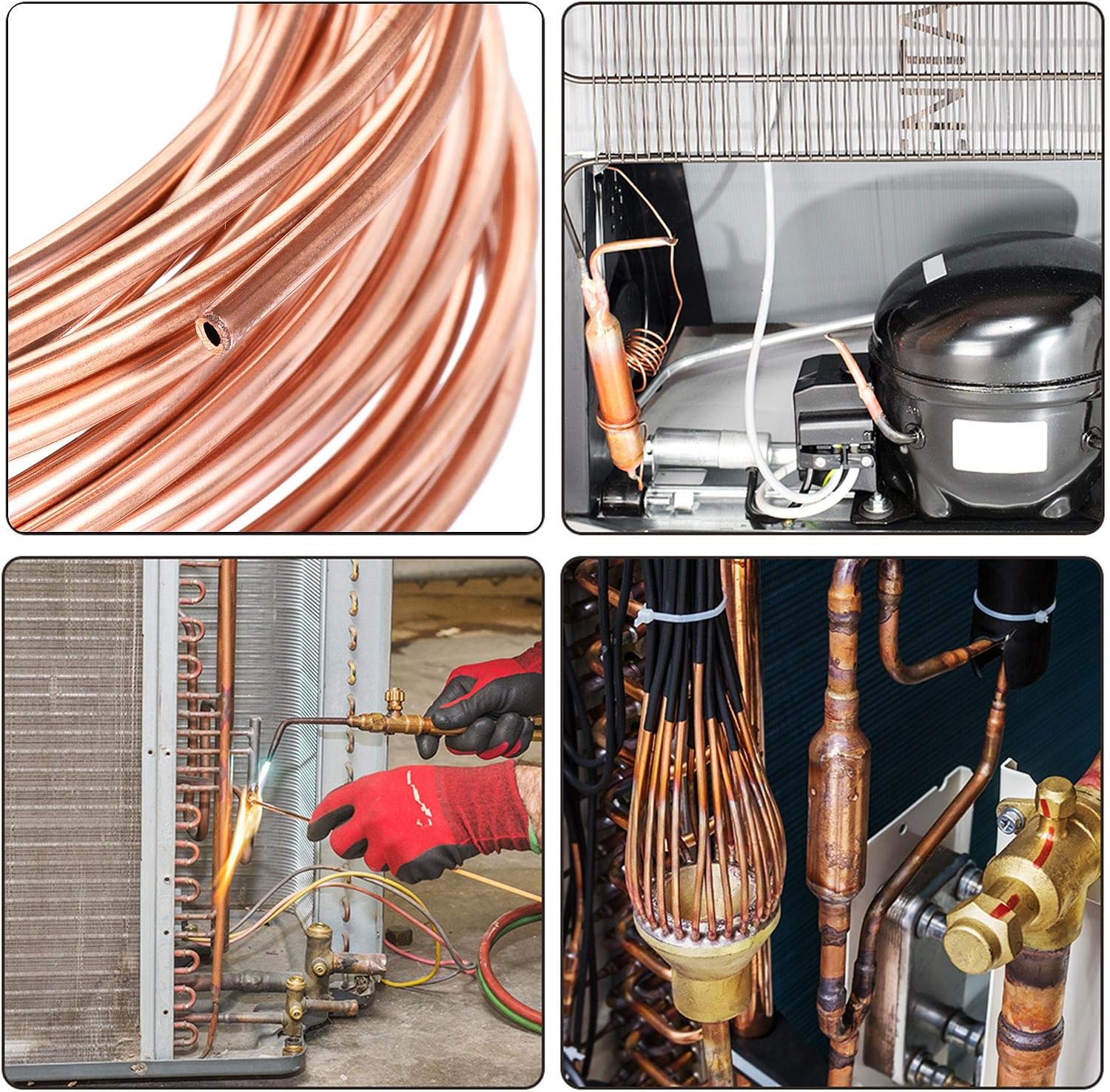 sourcing map Refrigeration Tubing 2.5mm OD x 1.5mm ID x 24.5Ft Length Copper Tubing Coil - Image 5