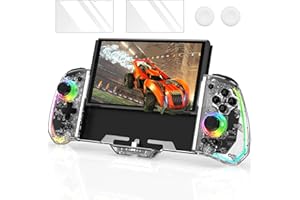 RREAKA Wireless Switch Controllers for Nintendo Switch/OLED, One-Piece Ergonomic Switch Controller with 8 Lights Color RGB/Turbo/Motor Vibration