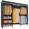 VIPEK Open Box Garment Rack Cover – Black Polyester, 46.1"L X 18.5"W X 77.6"H, Freestanding Closet Cover