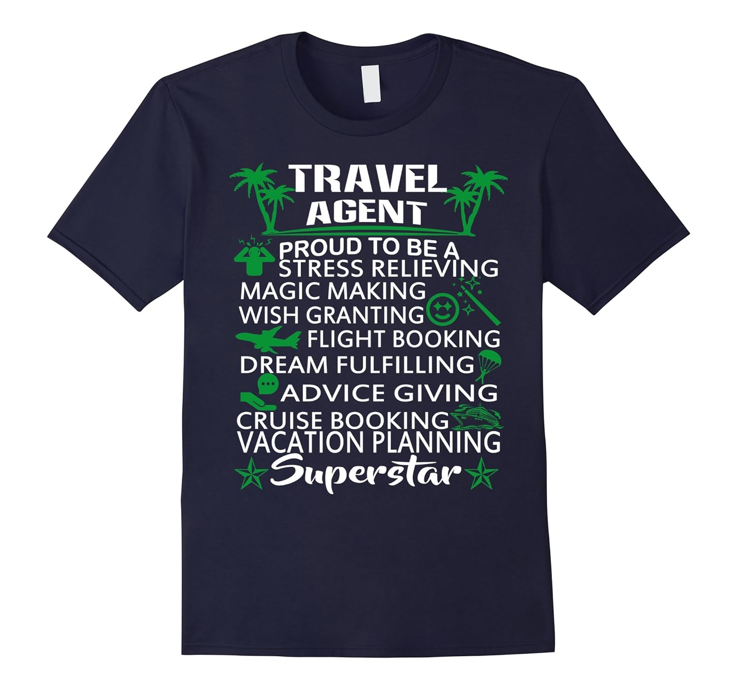 Travel Agent T-Shirt Magic Dream Cruise Vacation Superstar-Rose