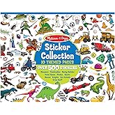 Melissa & Doug Sticker Collection Book: Dinosaurs, Vehicles, Space, and More - 500+ Stickers - FSC Certified