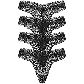 Victoria's Secret Women's Lace Thong Underwear, Panties for Women, Multi Pack