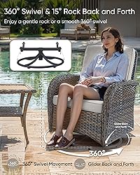 HUMMUH 5-Piece Patio Furniture Set with Fire