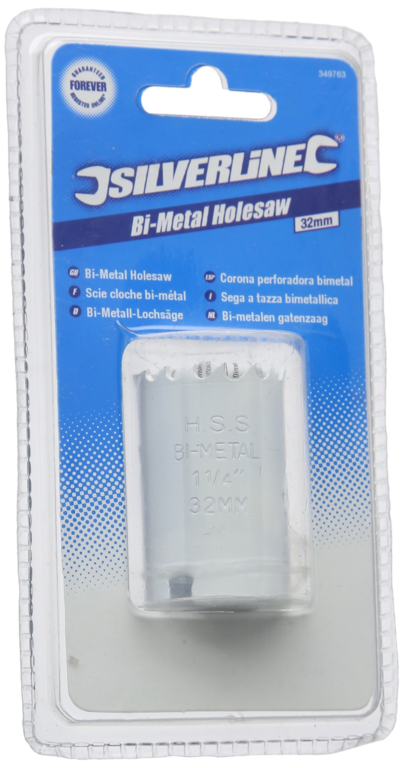 Silverline 349763 Bi-Metal Holesaw 32 mm,Black