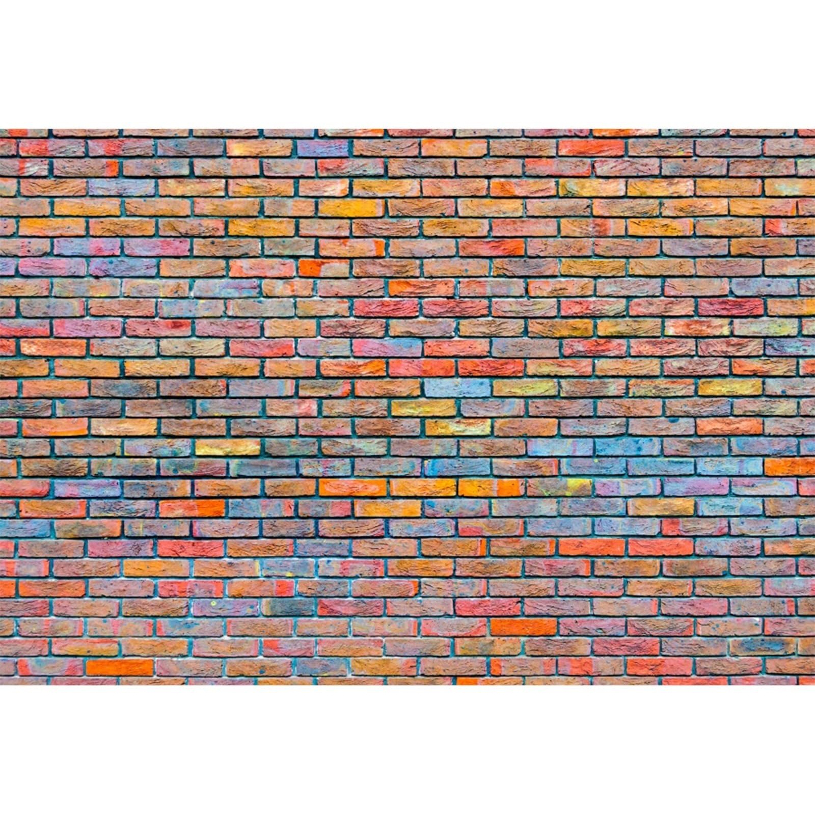 YongFoto 3x2m Vinyl Photography Backdrop Pastel Brick Wall Texture Background Backdrops for Photo Shoots Newborn Lovers Party Adult Kids Baby Personal Portrait Photo Background Studio Props — image 1