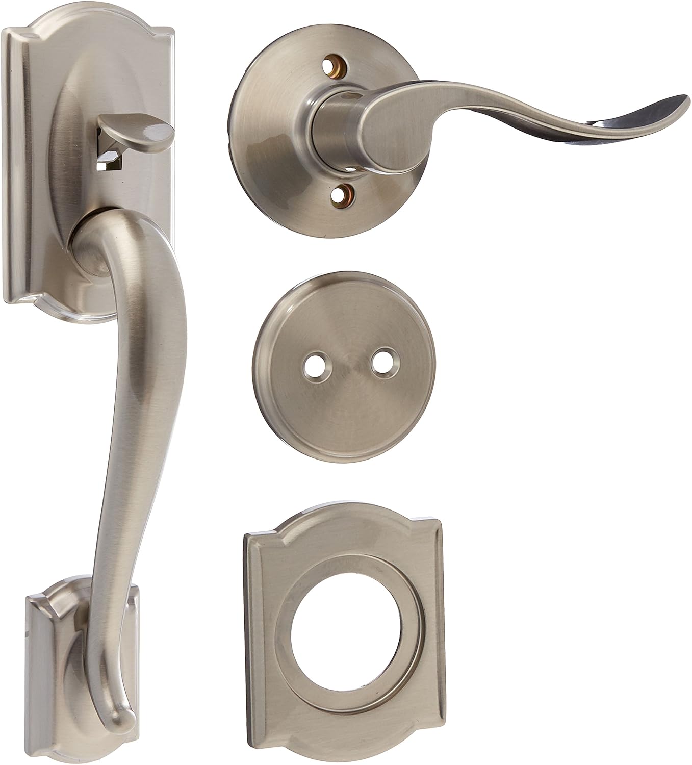 Schlage F93CAM619ACC(RH) Camelot Dummy Style Handle Set with Accent