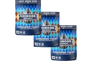 Chinook Seedery Roasted Jumbo Sunflower Seeds - Keto Snacks - Best For Snack Packs - Gluten Free, Non GMO Snack Food Gifts - 4 ounce (Pack of 3) - Cinnamon Toast Flavor