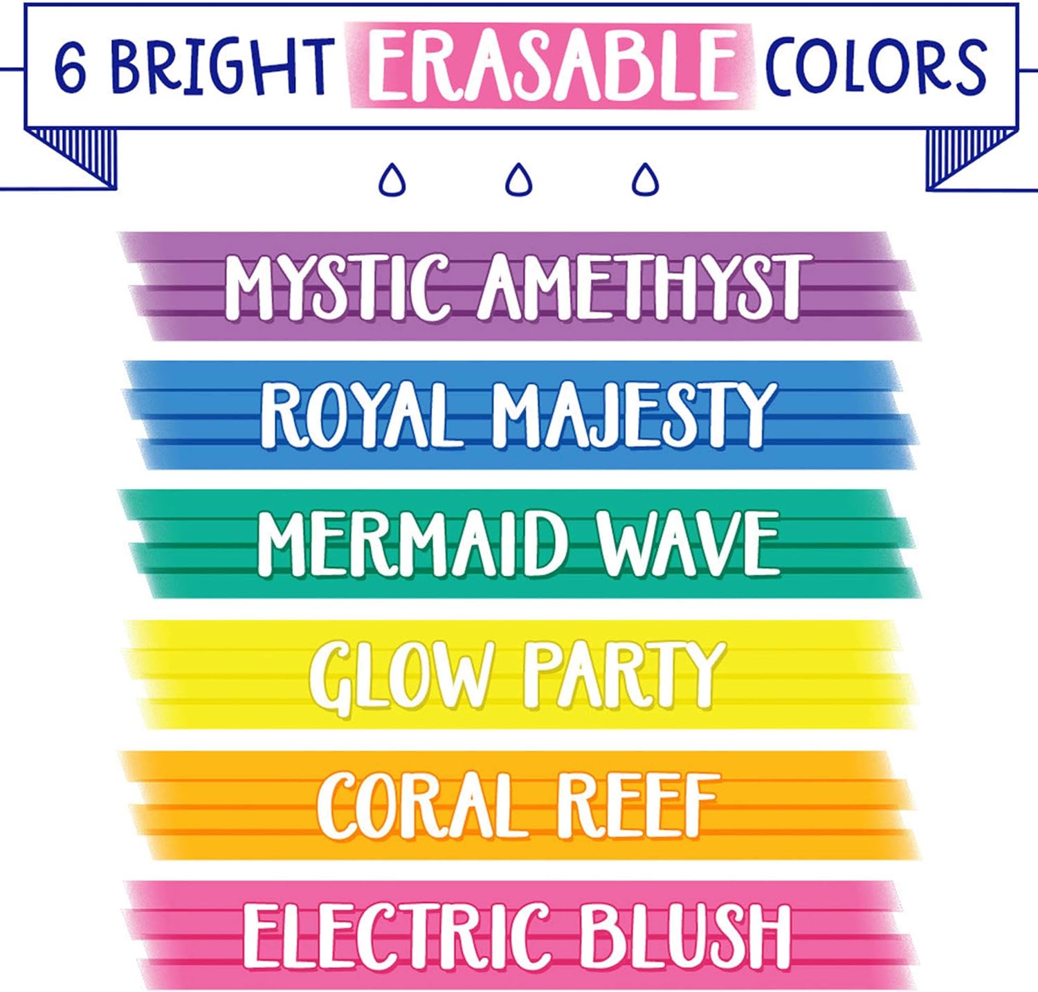 Crayola Take Note Erasable Highlighters, Cool School Supplies, Chisel Tip Markers, 6 Count: Toys & Games