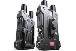 HOLLYVIEW Hollyland Mars 4K Wireless Transmitter Receiver 5G SDI HDMI Video Transmission System, 4Kp30/1080p60, Support 23.98/29.97/59.94 FPS SDI Out, 450FT Los Range 66ms Latency, 4 App Monitoring (1TX+1RX)