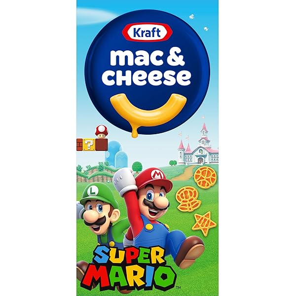 KRAFT MAC & CHEESE MACARONI AND CHEESE DINNER WITH SUPER MARIO POWER-UP PASTA SHAPES (5.5 OZ BOX)