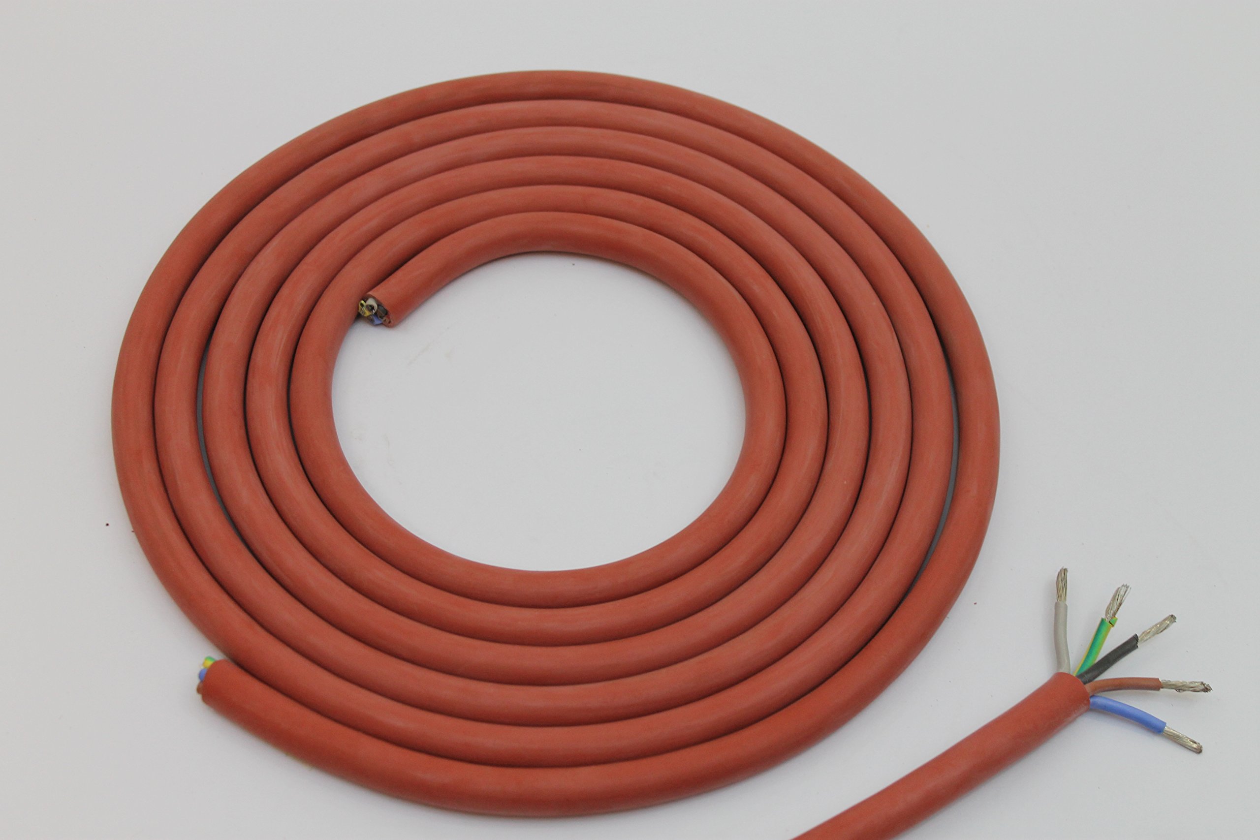 Doubleyou Geovlies & Baustoffe® 5 x 2.5 mm Cut Silicone Cable (4 m) – Heat Resistant, Ideal For Use In The Sauna