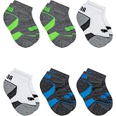 PUMA unisex-baby 6 Pack No Show Socks