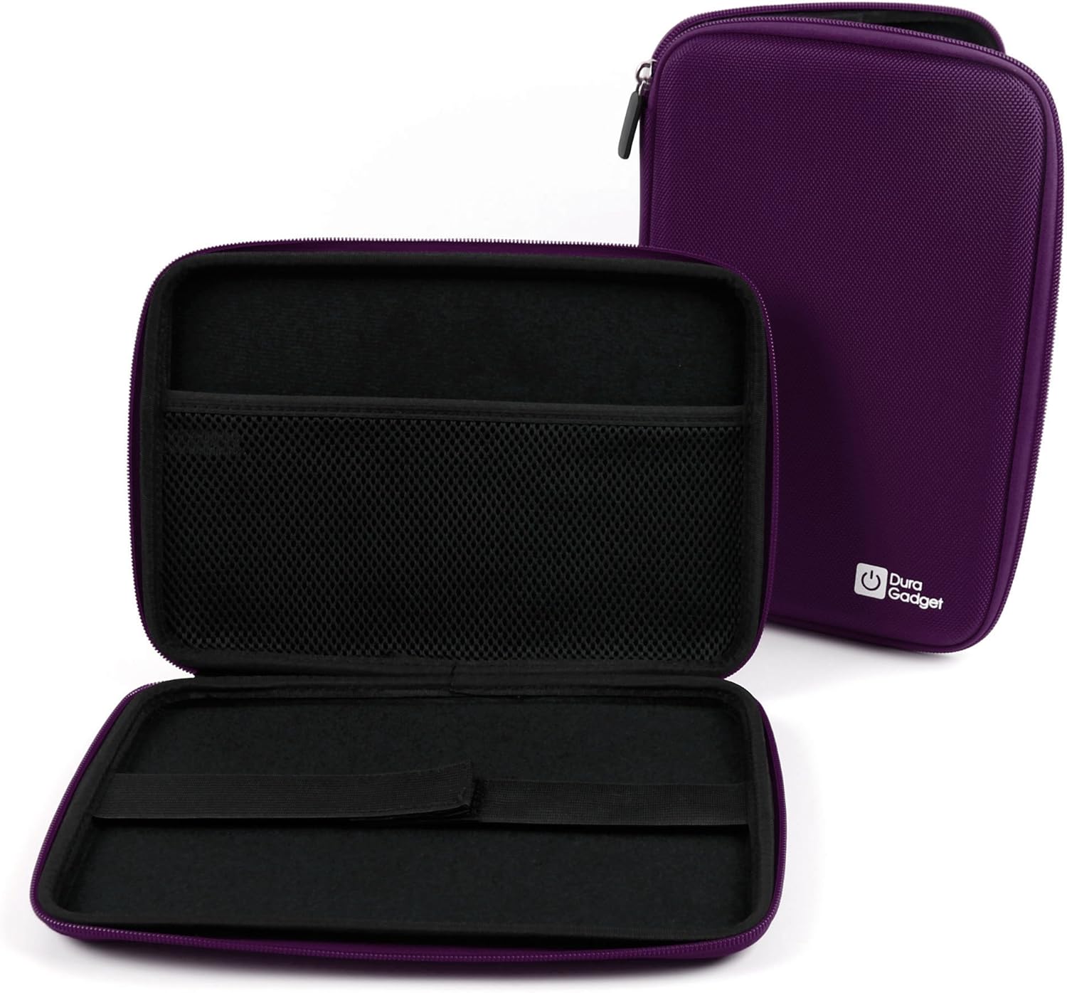 DURAGADGET Purple Rigid Protective Zip Armoured Case with Soft Inner Lining & Netted Pocket for Lenovo ThinkPad 8, Lenovo IdeaTab A8-50 (A5500) & GoClever Terra 90 TAB I921