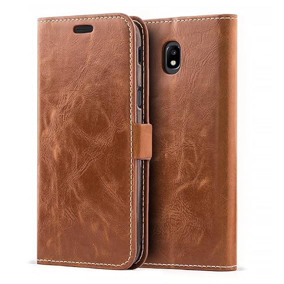 Mulbess Schutzhülle Ledertasche im Kartenfach Bookstyle für Samsung Galaxy J5 Duos 2017 (5,2 Zoll) Tasche Hülle Leder Etui Sc