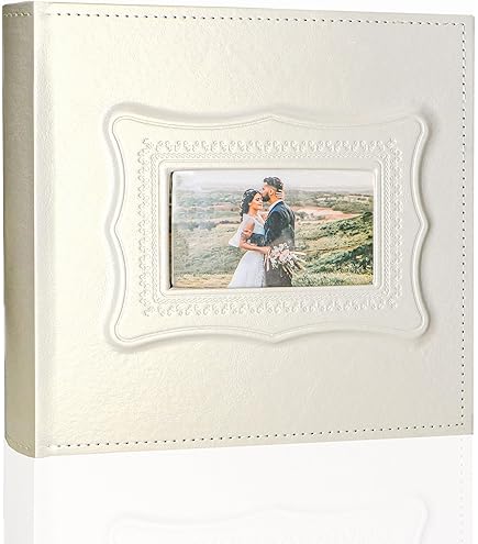 Pioneer Embroidered Photo Album - Ivory Fabric Cover Holds 200 4x6 Photos