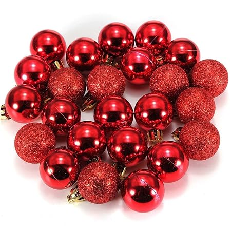 Ornament Ball Sodial R 24pcs Chic Christmas Baubles Tree Plain