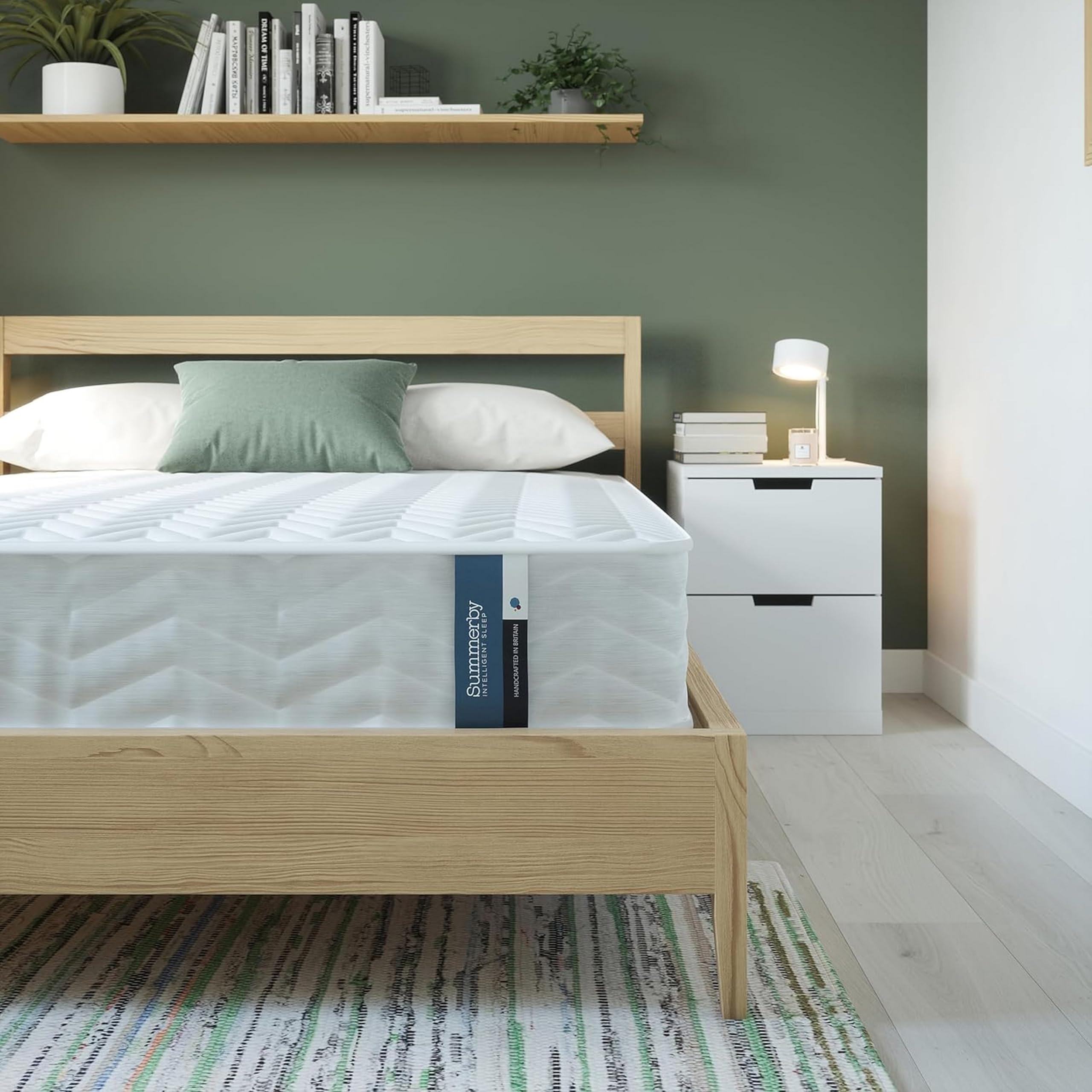 Summerby Sleep No1 Double Mattress (137cm x 190cm) , CertiPUR Memory Foam & Coil Spring Hybrid Mattress, Comfy & Affordable, Orthopedic, Medium Firm and Supportive for Double Bed