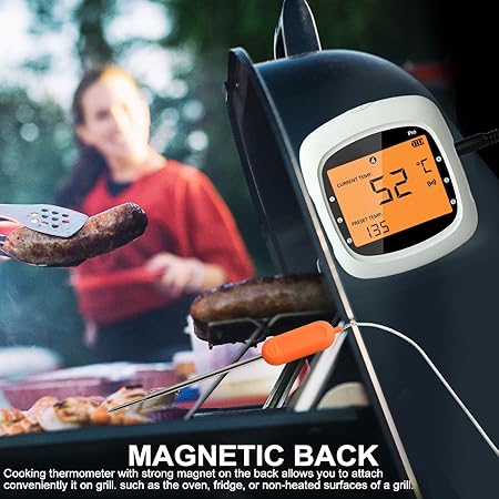 PovKeever - Termómetro de cocina con Bluetooth para carne ...