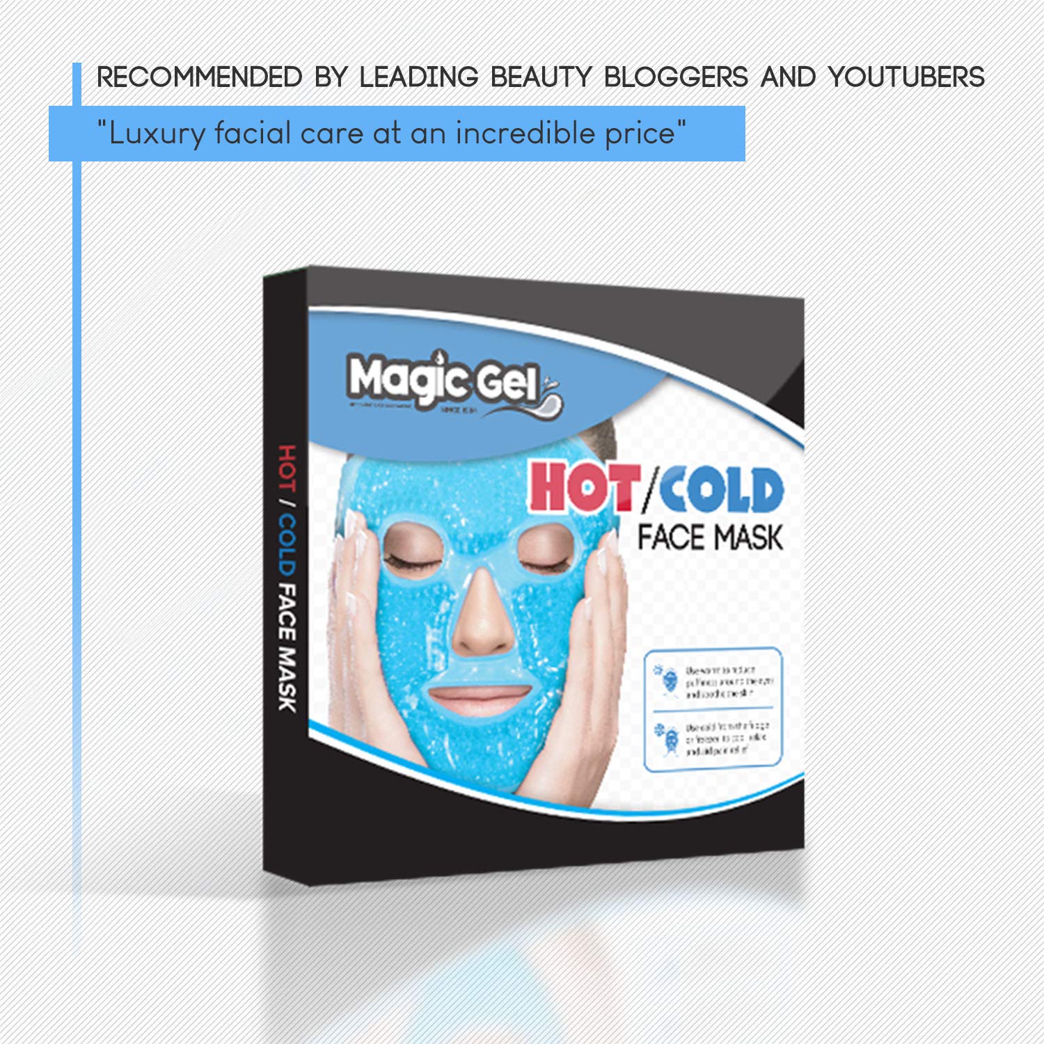 Luxury Face Cold Mask Ice Cold Gel Pack with a Soft Cotton Backing